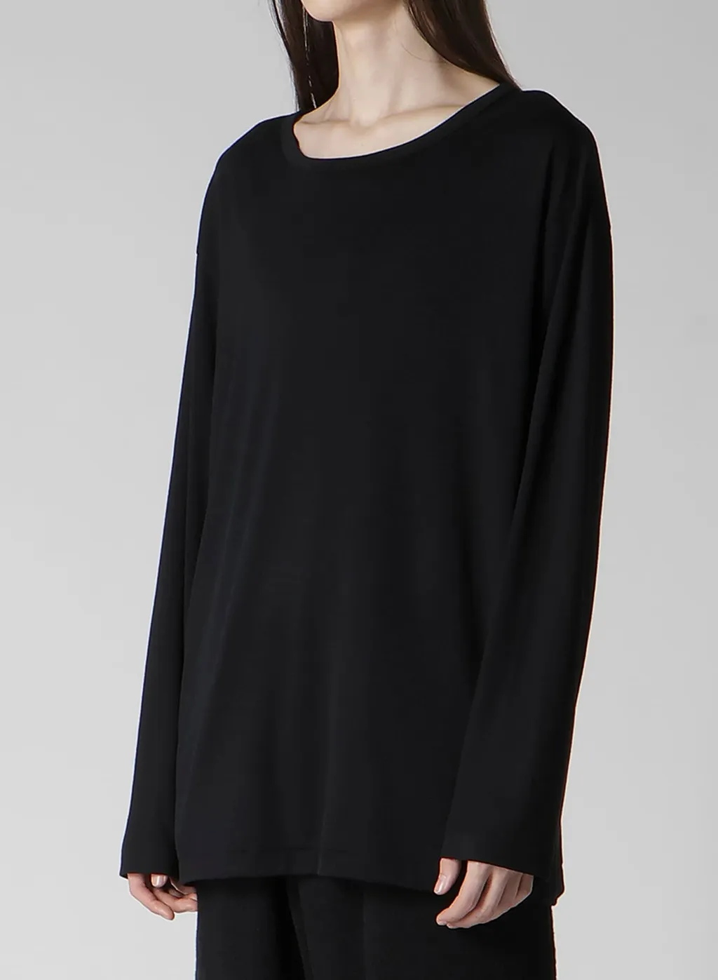 1/80 Washable Wool Interlock Round Neck Long Slv T