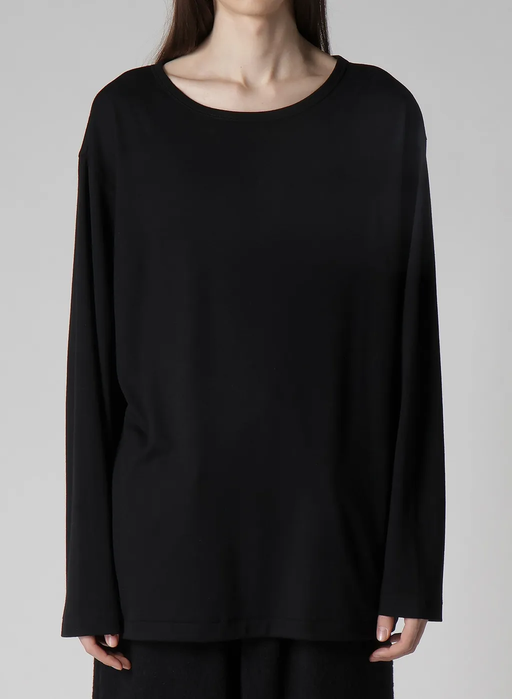 1/80 Washable Wool Interlock Round Neck Long Slv T