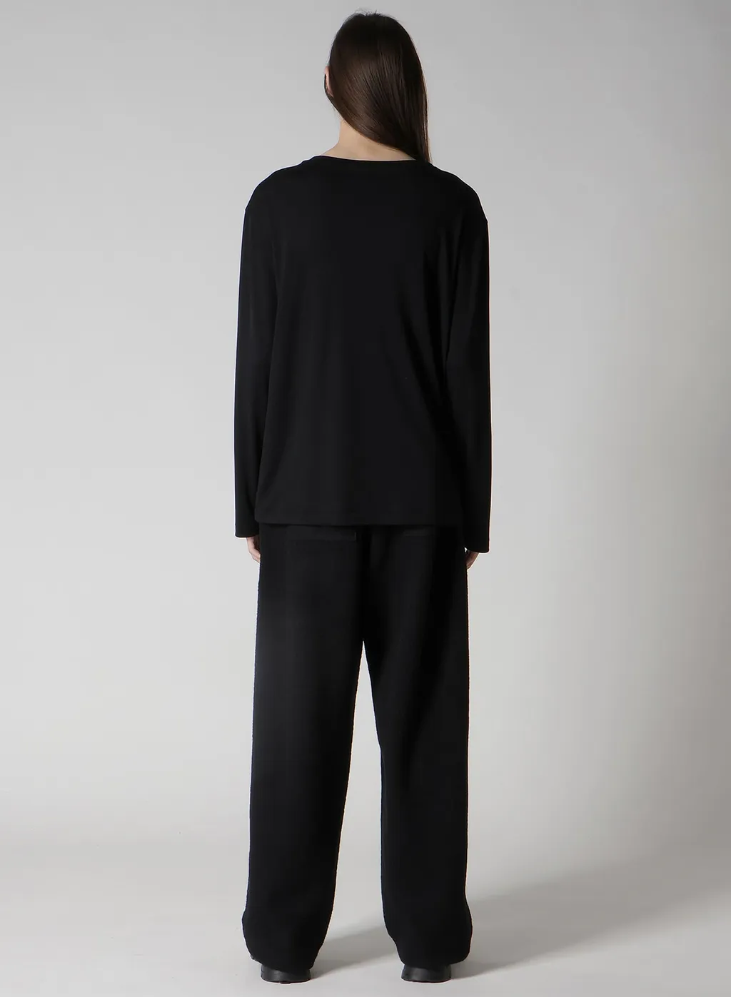 1/80 Washable Wool Interlock Layered Neck Long Slv T