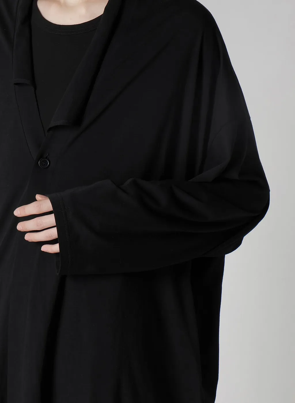 Cotton Cashmere Jersey One Button Cardigan