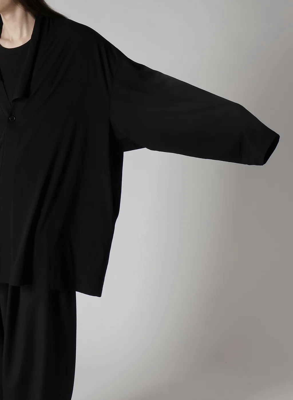Cotton Cashmere Jersey One Button Cardigan