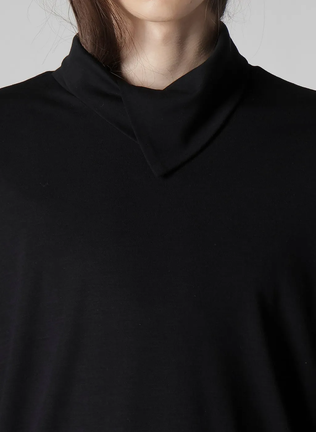 1/80 Washable Wool Interlock Layered Higk Neck T