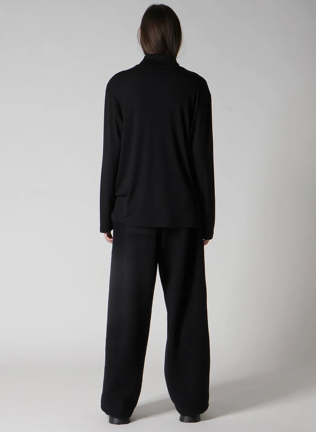 1/80 Washable Wool Interlock Layered Higk Neck T