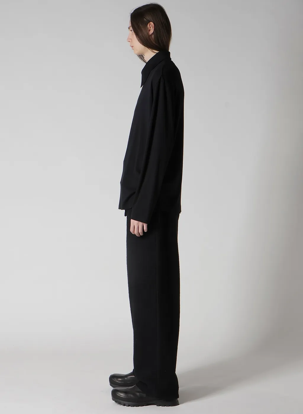 1/80 Washable Wool Interlock Layered Higk Neck T