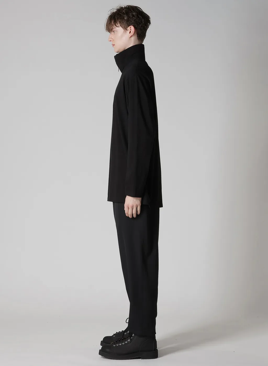 30/-Cotton Single Jersey Padded Collar Half Zip Long S