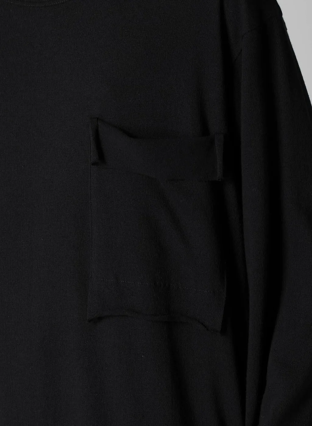 Cotton Angora Plating Jersey Chest Pkt Long Slv T