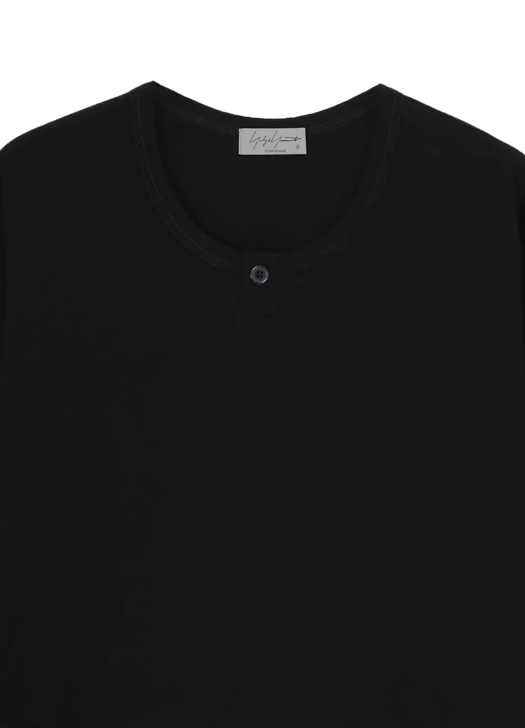 30/-Cotton Single Jersey Slit Henley Neck T