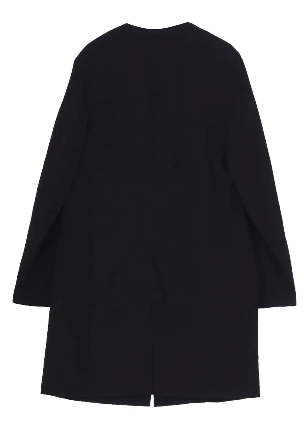 Wool Gabardine Collarless Jacket