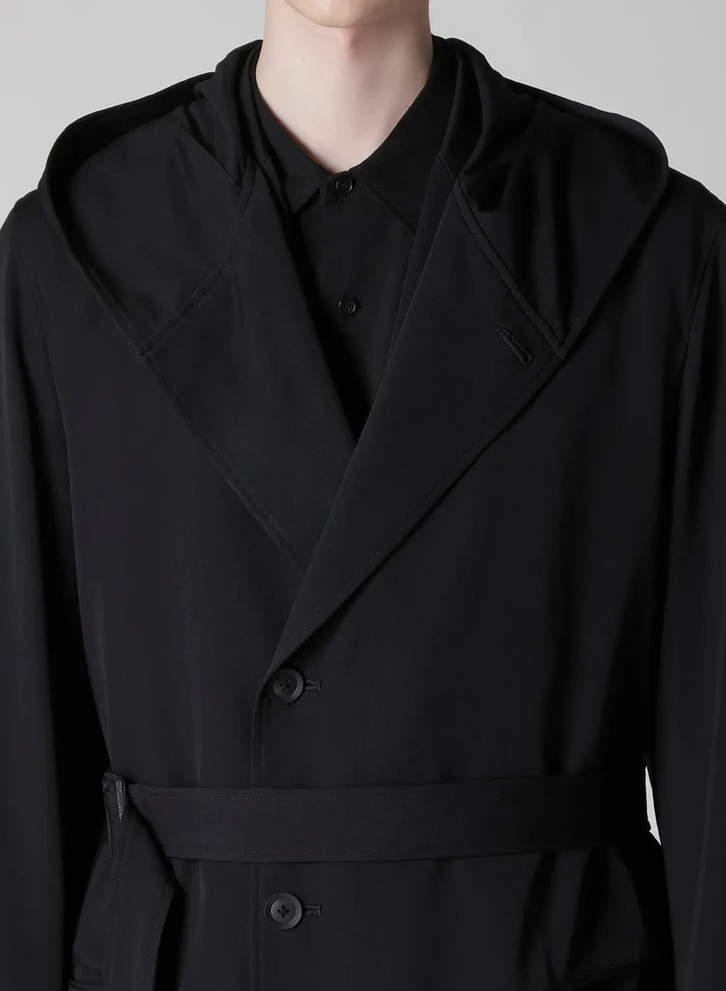 Regulation Gabardine 4Buttons Hooded Coat