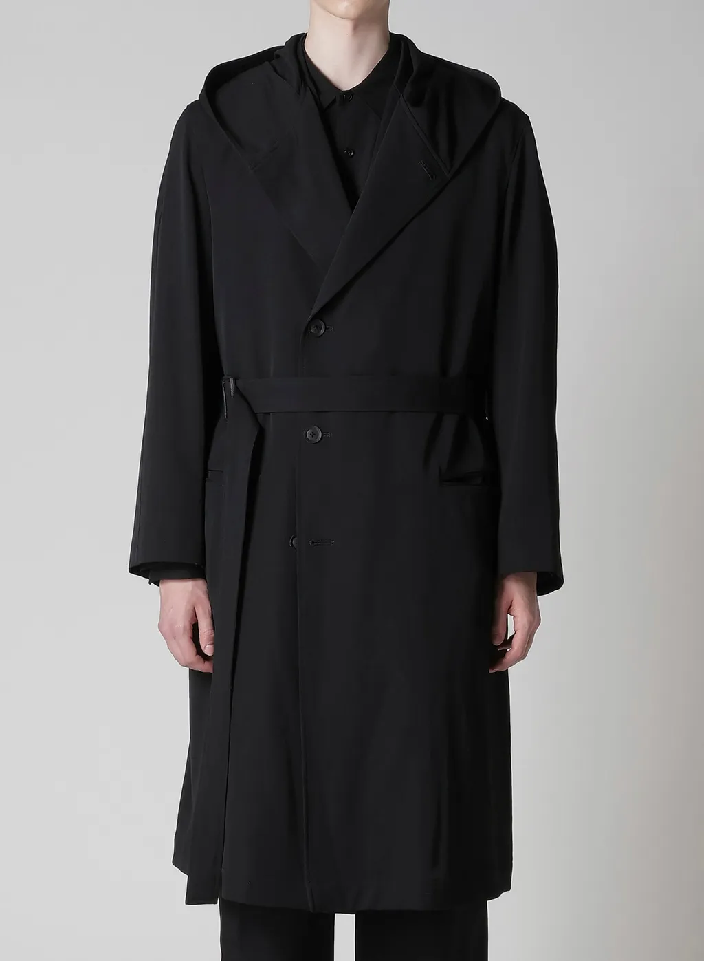 Regulation Gabardine 4Buttons Hooded Coat
