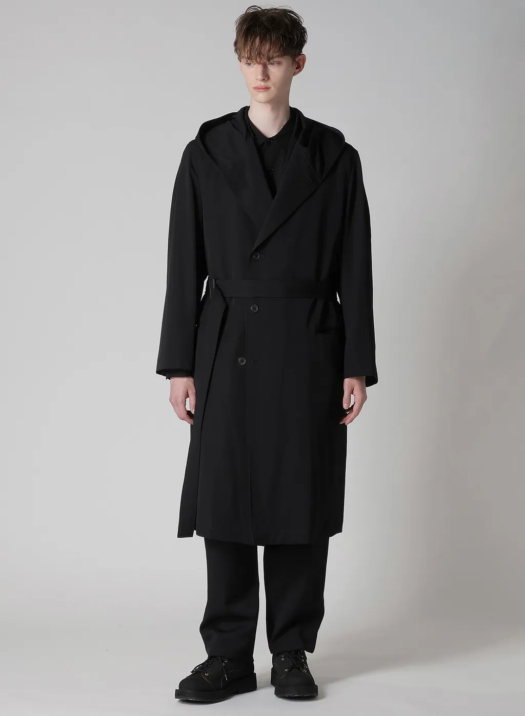 Regulation Gabardine 4Buttons Hooded Coat