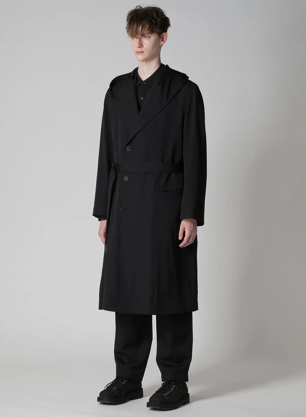 Regulation Gabardine 4Buttons Hooded Coat