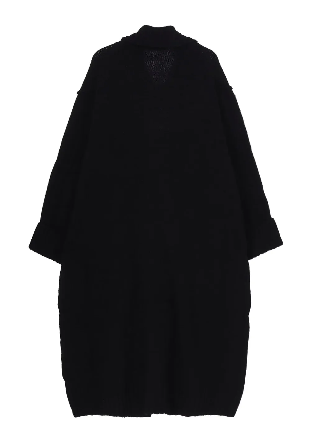 Plain Stitch Pocket High Neck Cardigan