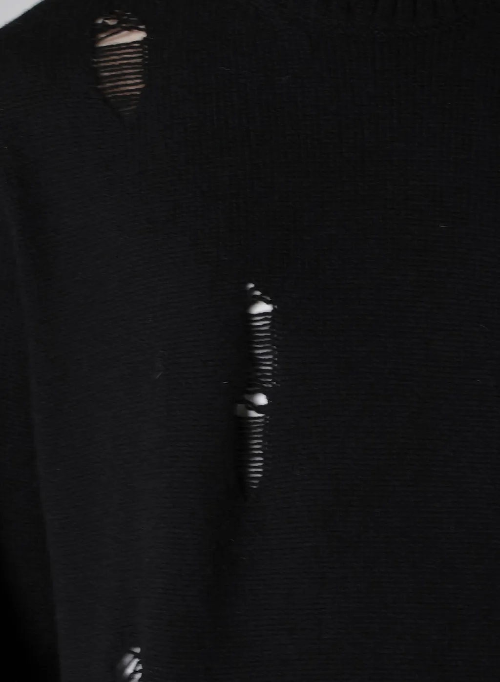Plain Stitch Crashed Round Neck Pullover