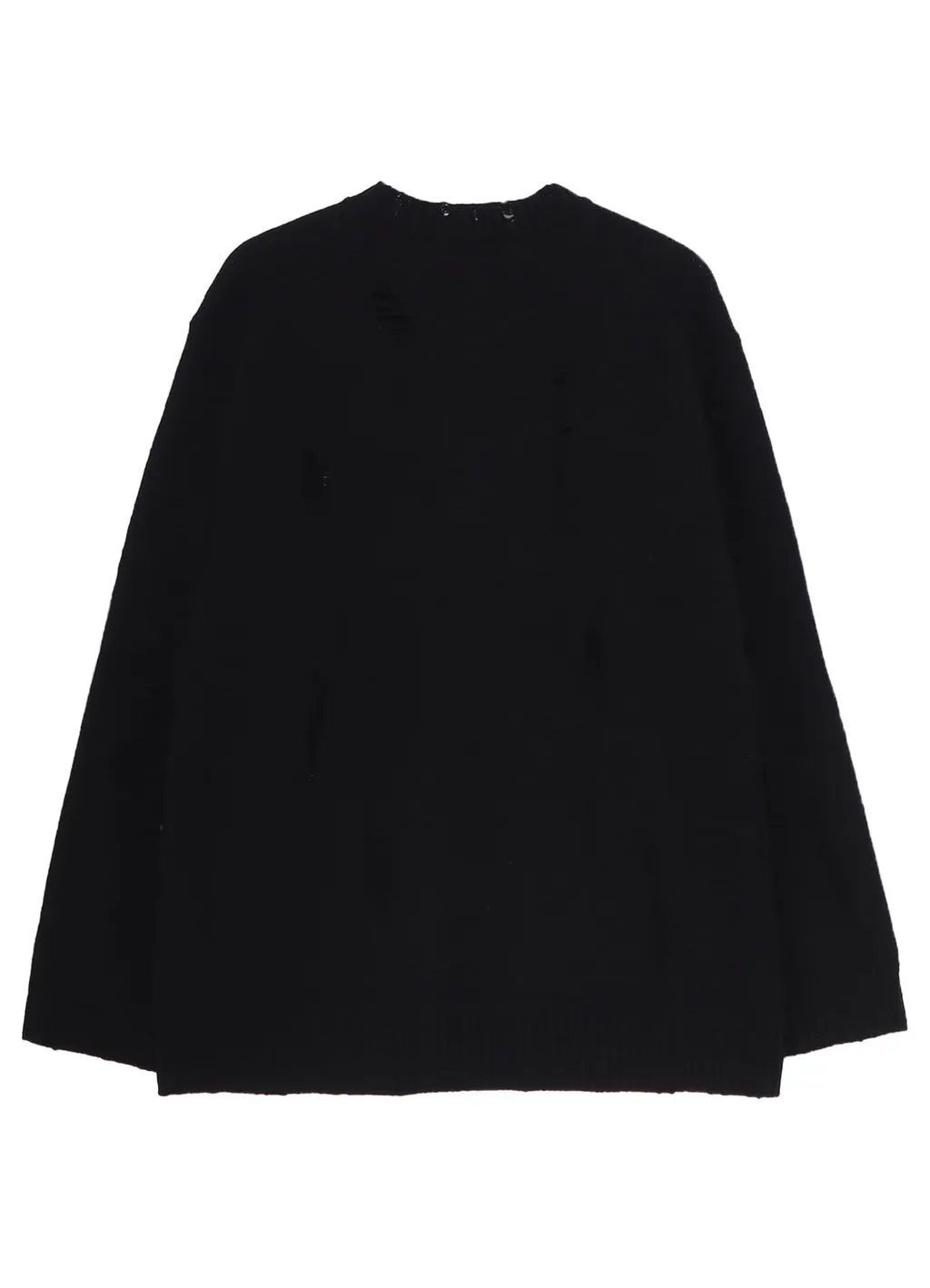 Plain Stitch Crashed Round Neck Pullover