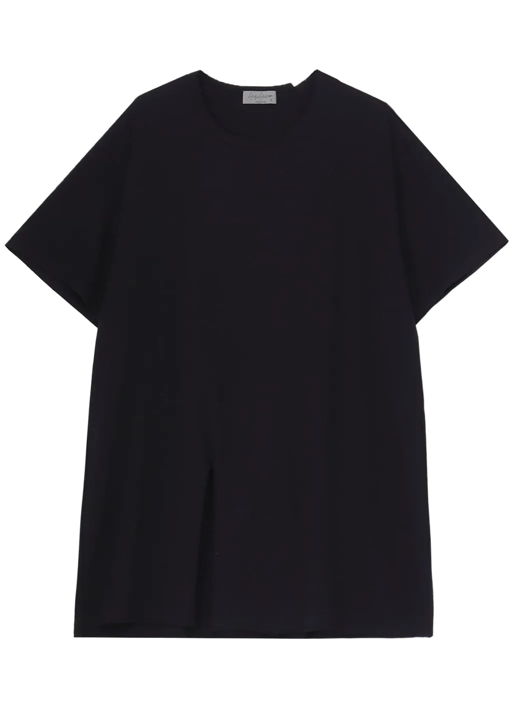 Wool Mix Single Jersey Slit Round Neck T