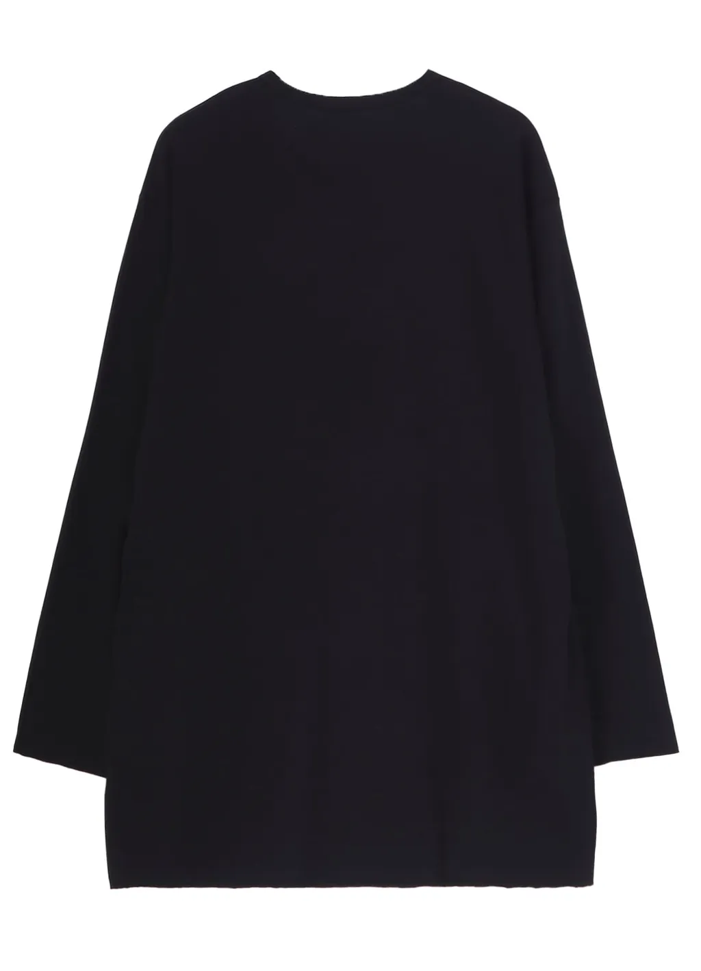 Wool Mix Single Jersey Slit Round Neck T