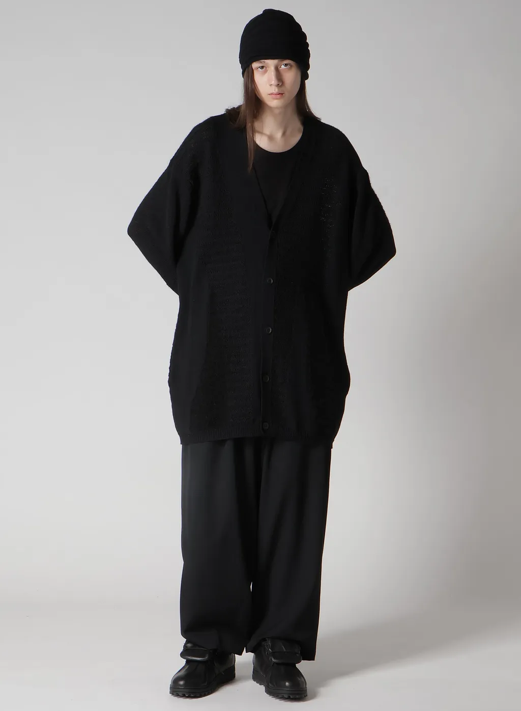 S/C Plain Stitch Hem Roll Knit Cap