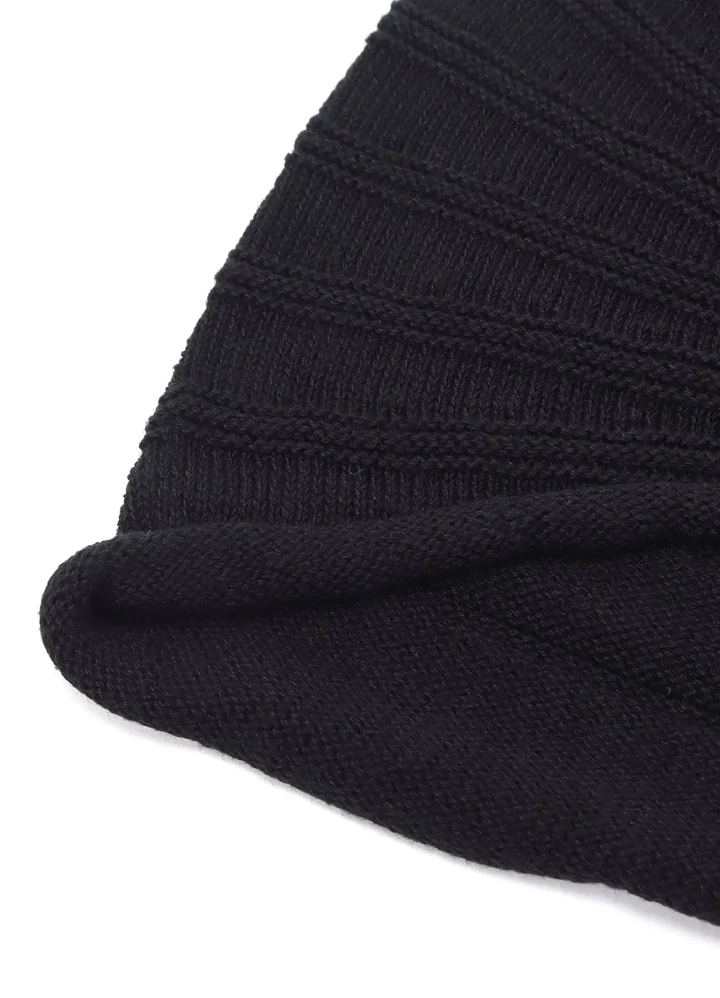 S/C Plain Stitch Hem Roll Knit Cap