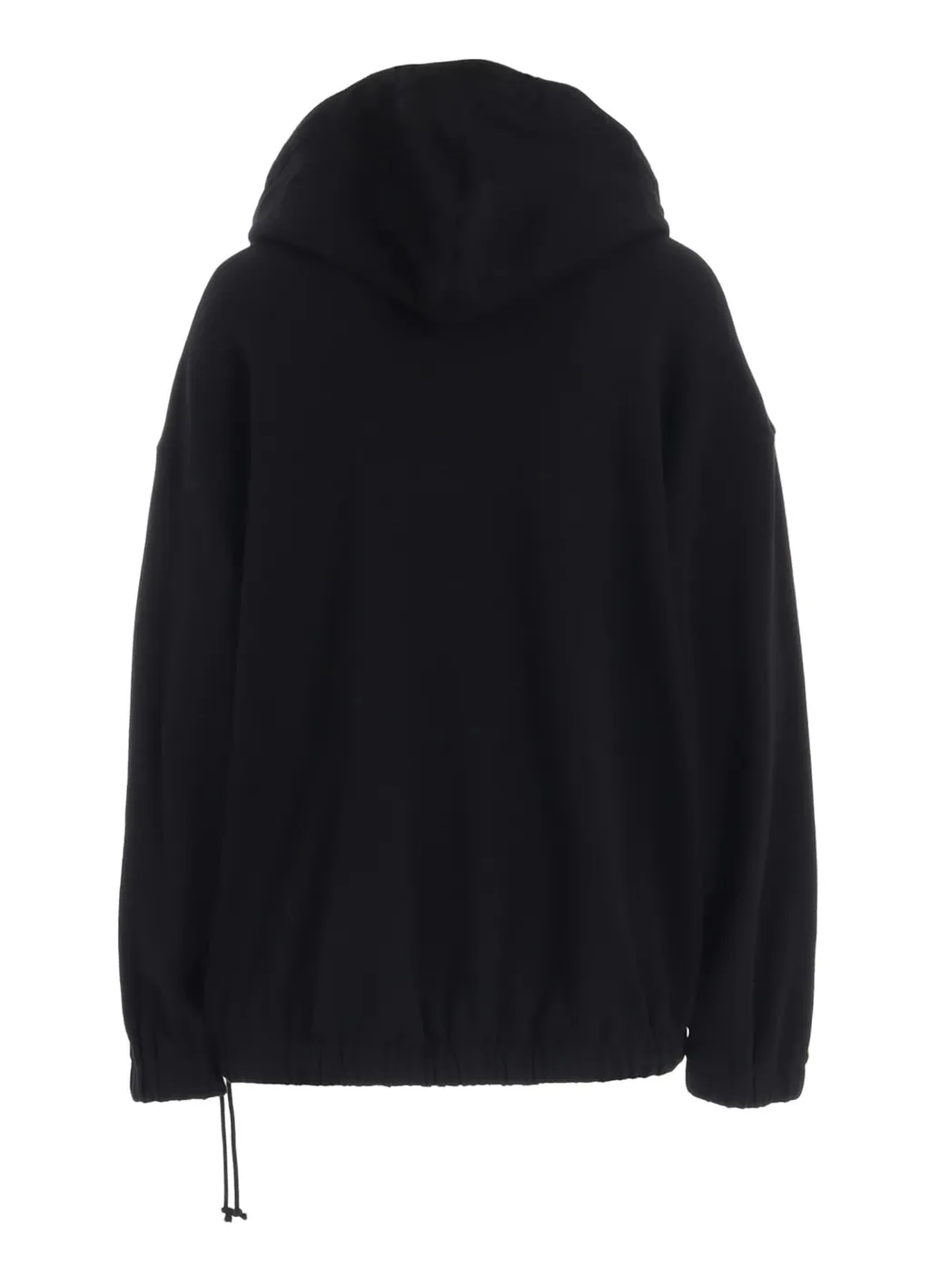 Twill Terry Mix Oversized Lace-Up Hoodie