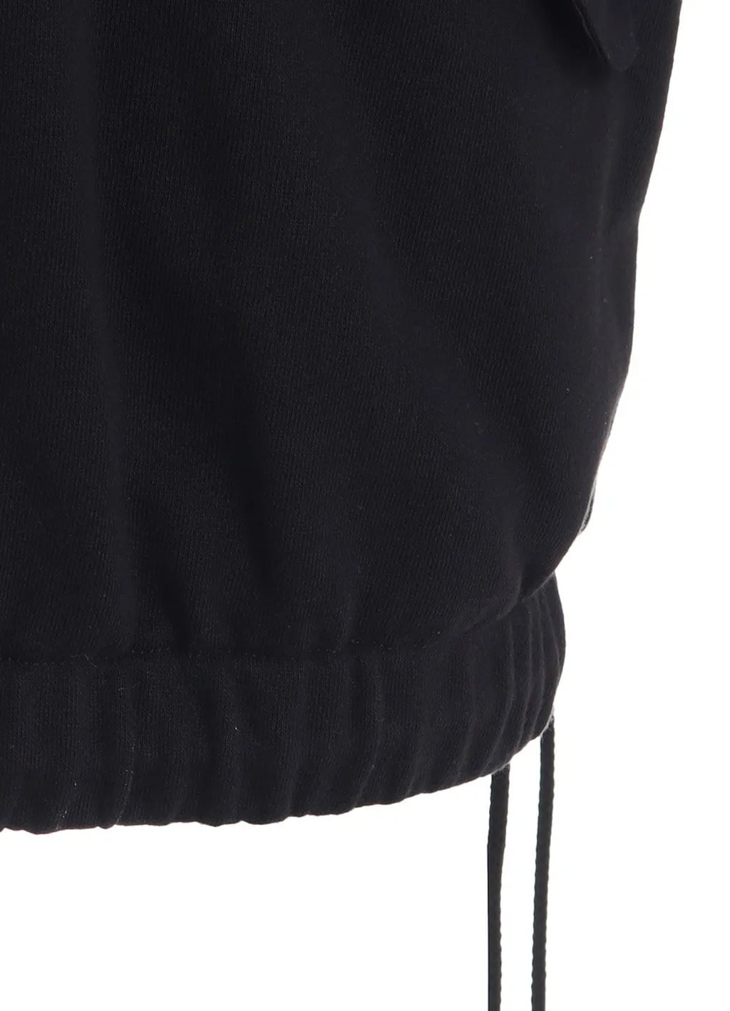 Twill Terry Mix Oversized Lace-Up Hoodie
