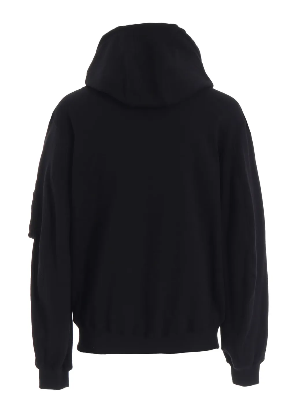 Twill Terry Mix Zip-Up Hoodie With Utility Sleeve Pocket
