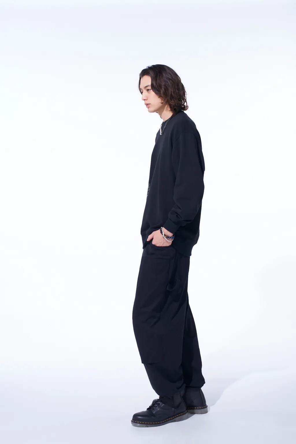 Twill Terry Mix Double-Knee Sweatpants