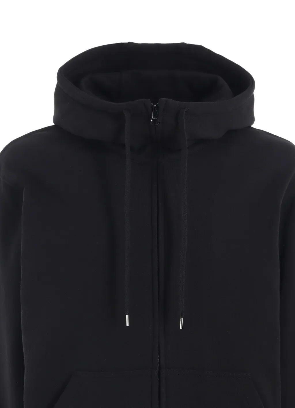 French Terry Flower Embroidery Zip-Up Hoodie