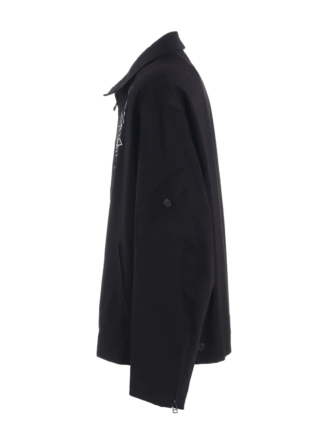 Whipcord Cutwork Sleeve-Pocket Drizzler Jacket