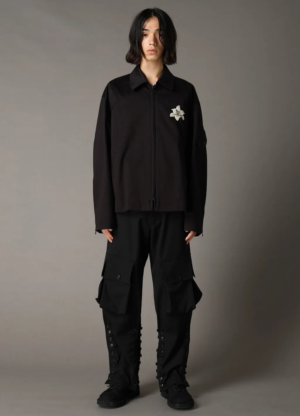 Whipcord Lily Embroidered Souvenir Jacket