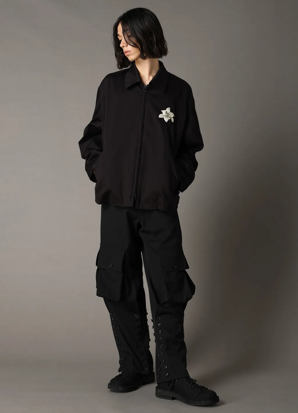 Whipcord Lily Embroidered Souvenir Jacket