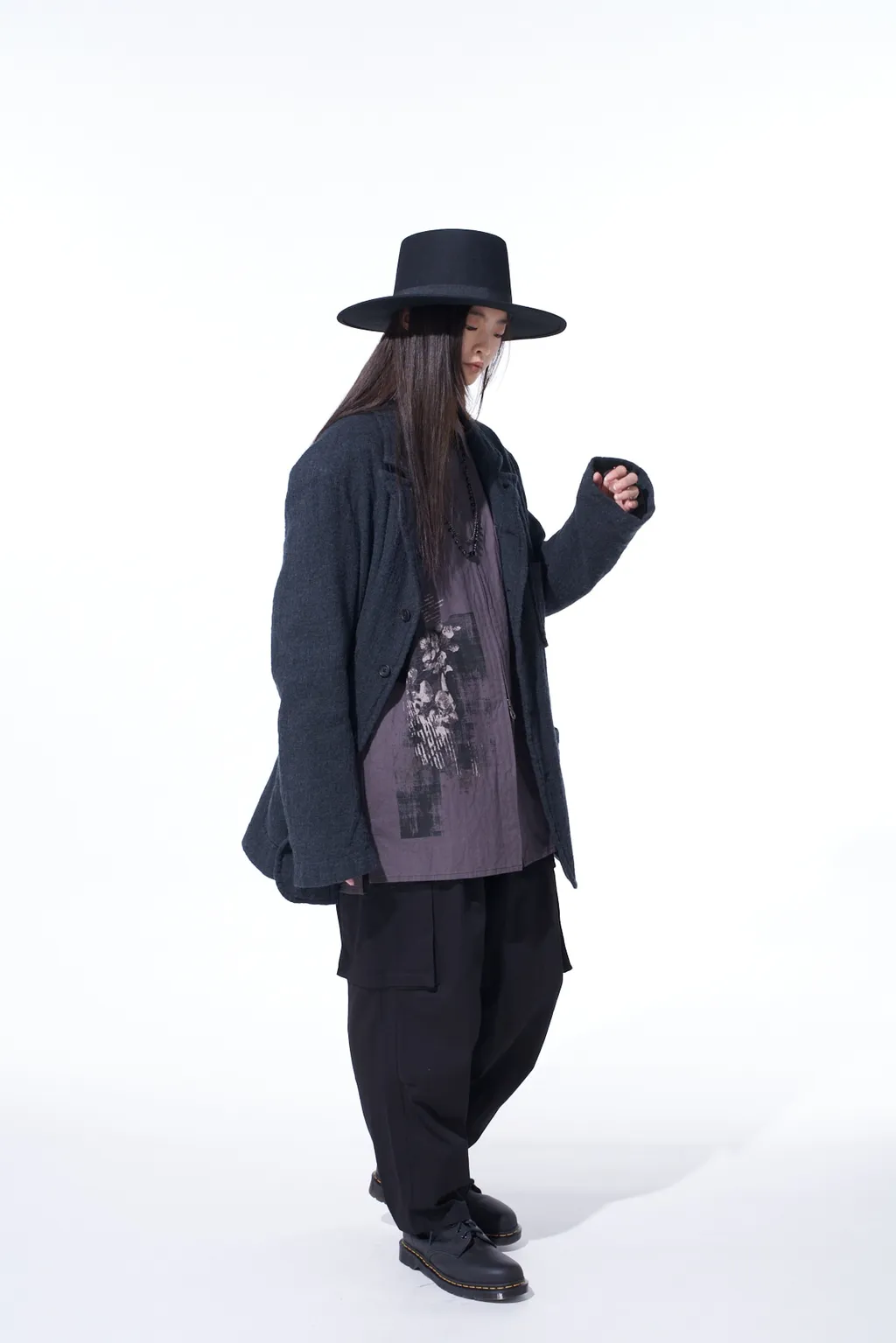 Poisonous Flower Print Zip Shirt