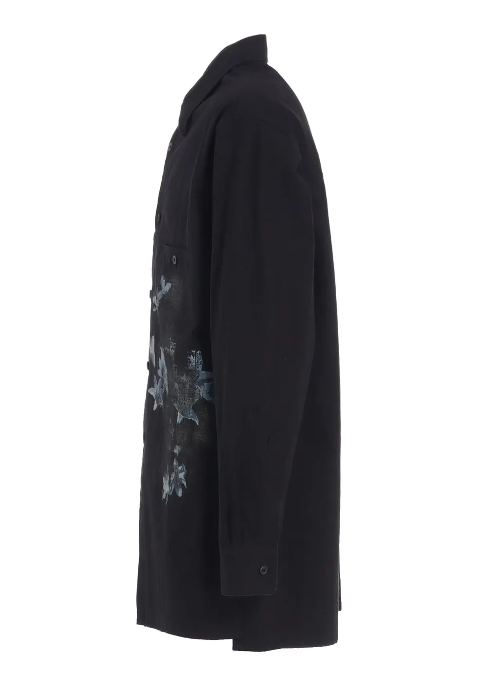 Poisonous Flower Print Single Seam Pocket Shirt