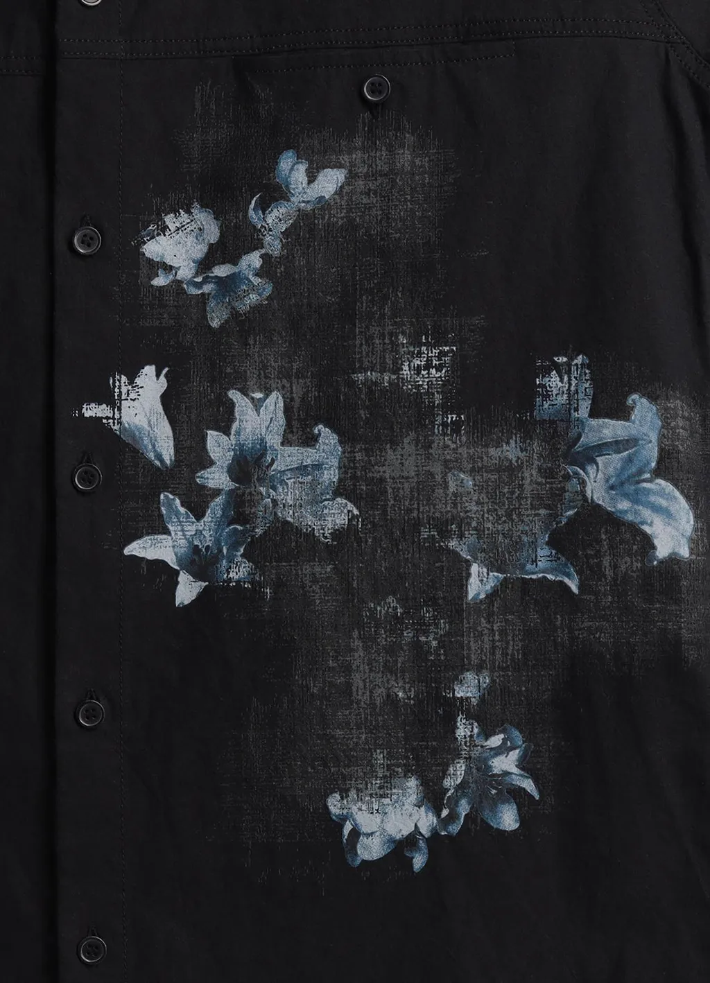 Poisonous Flower Print Single Seam Pocket Shirt