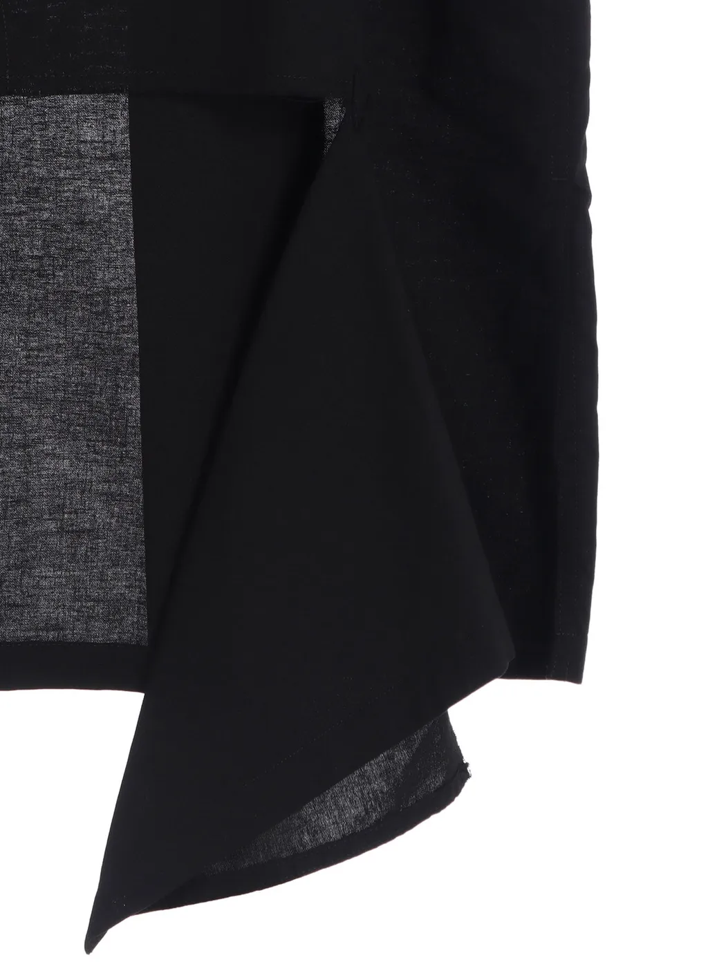 Asymmetric Cutwork Embroidery Light Twill Shirt