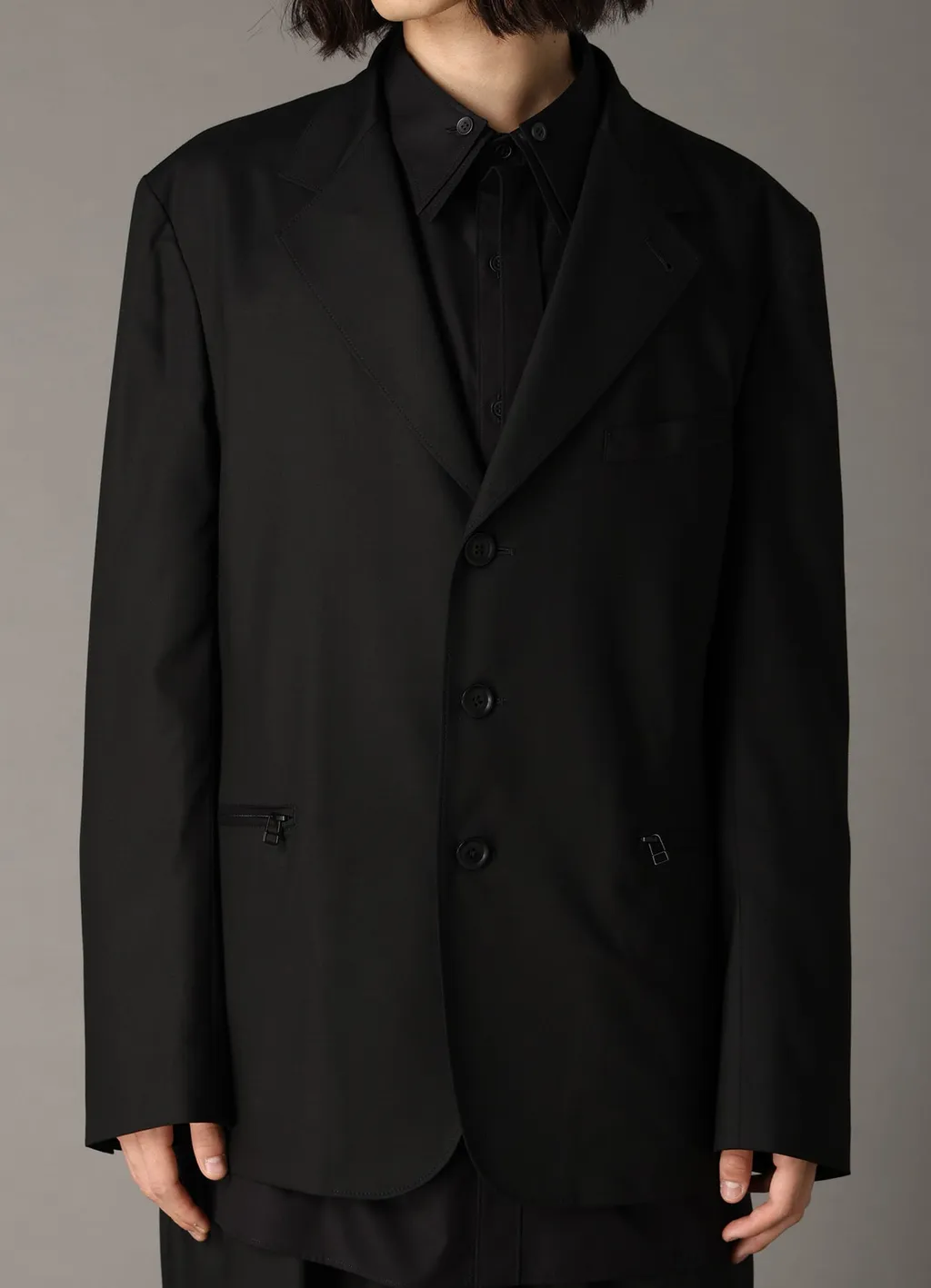 Tr Twill 3-Button Zip Pocket Tailored Jacket