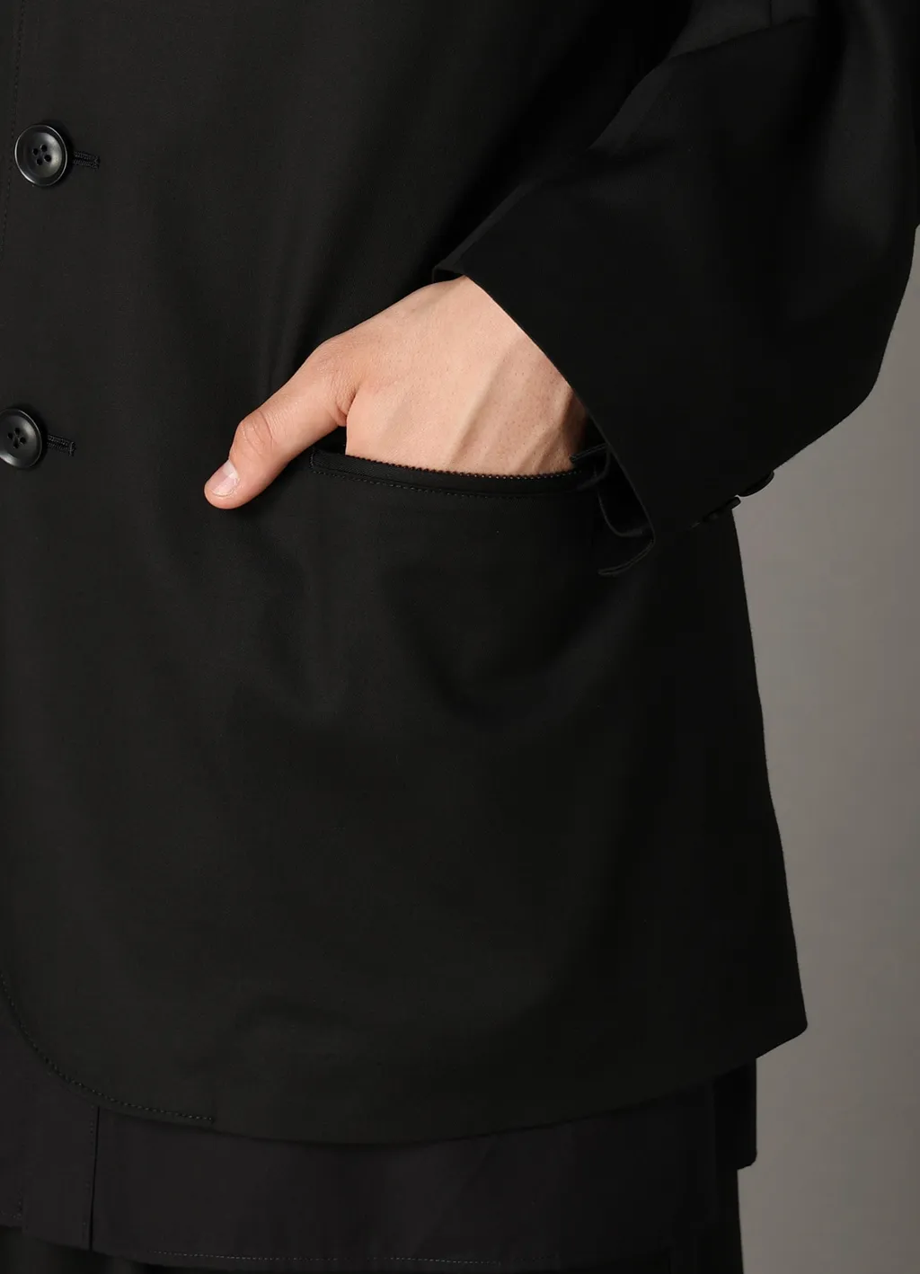 Tr Twill 3-Button Zip Pocket Tailored Jacket