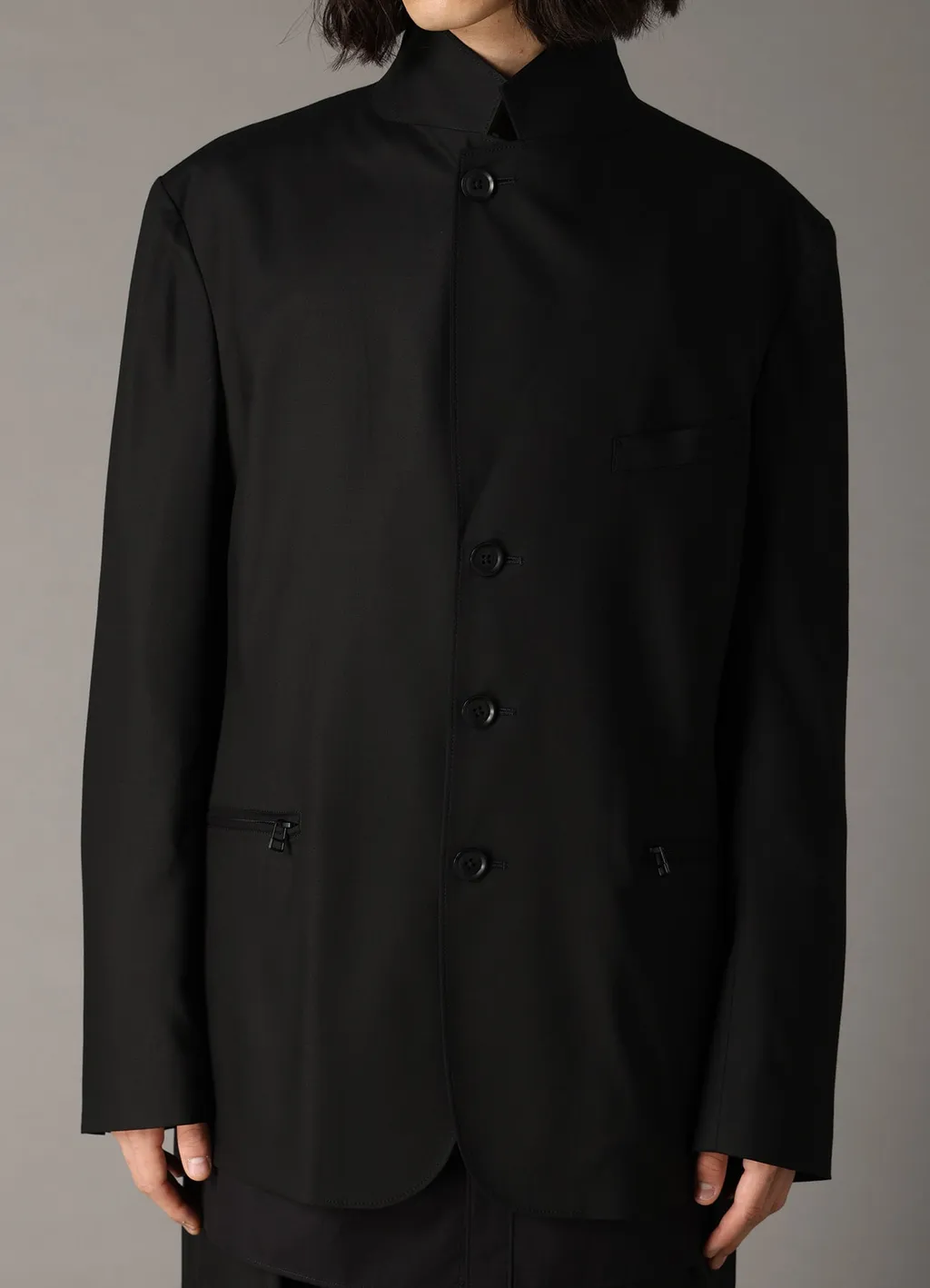 Tr Twill 3-Button Zip Pocket Tailored Jacket
