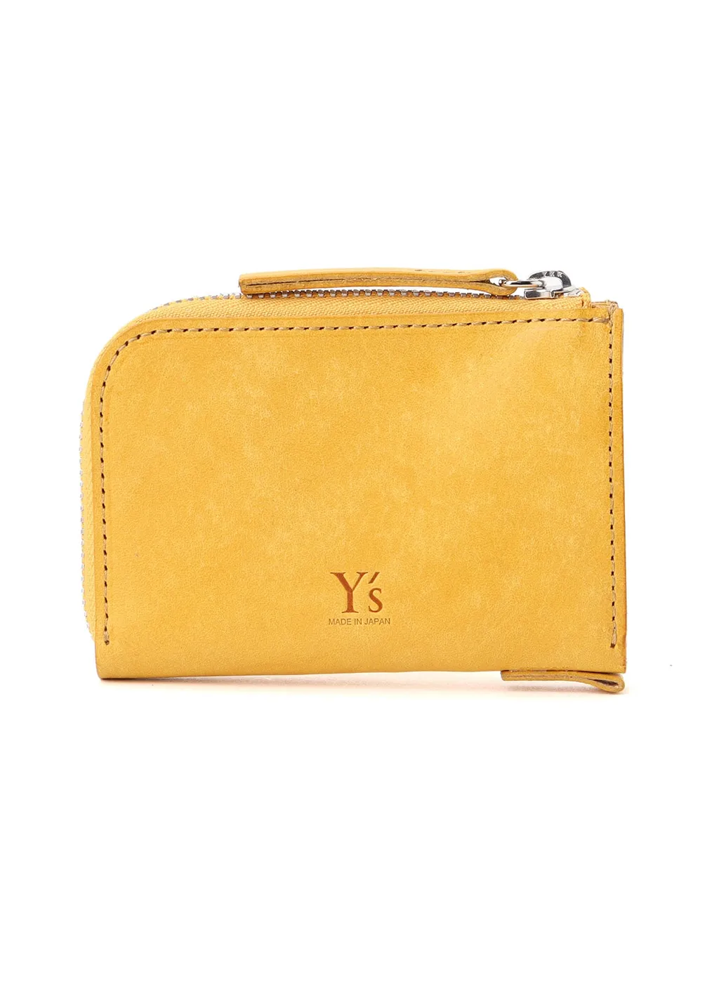 Vegetable-Tanned Nubuck Leather Zip Wallet