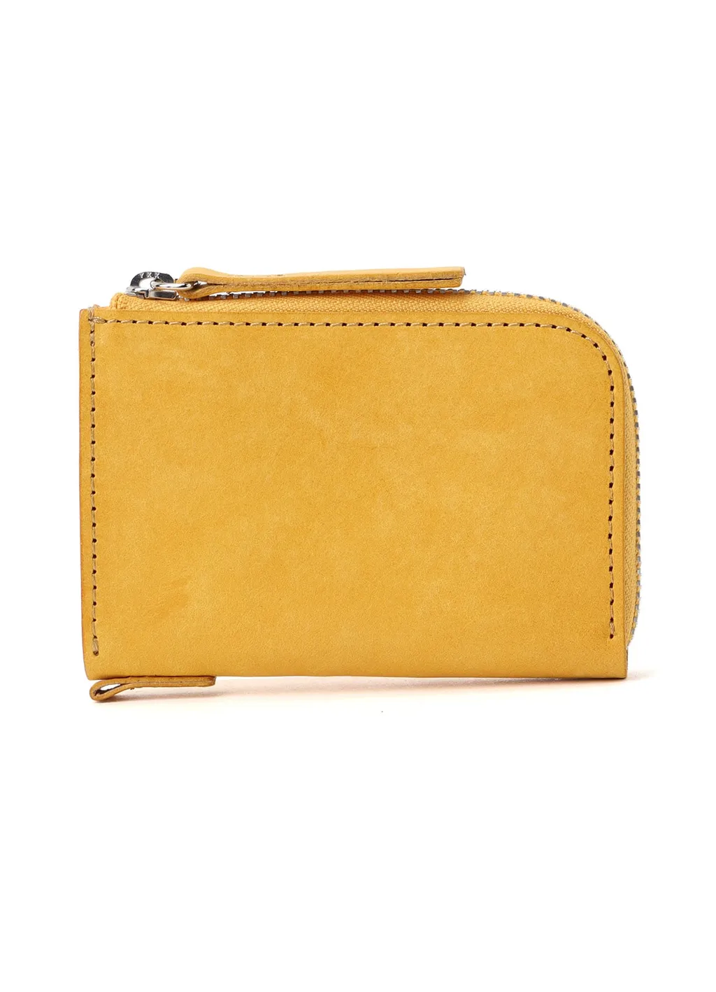Vegetable-Tanned Nubuck Leather Zip Wallet