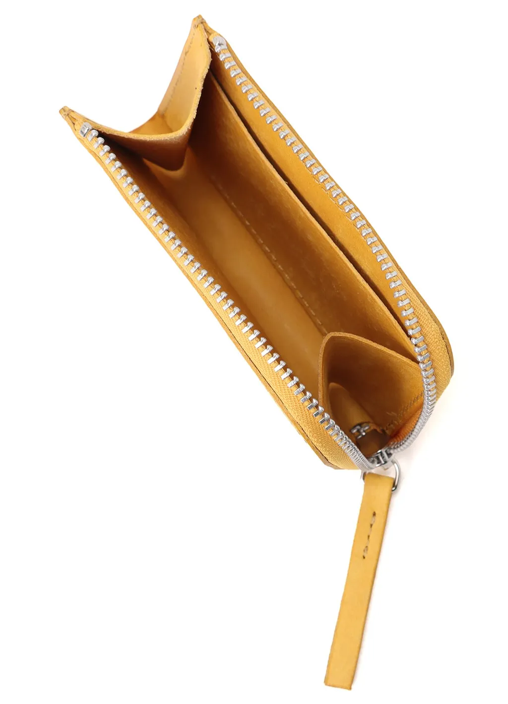 Vegetable-Tanned Nubuck Leather Zip Wallet