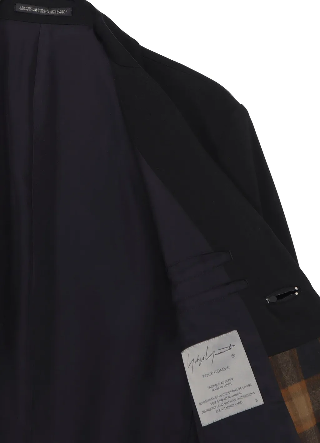 Yohji Yamamoto × Pendleton Zipper Long Jacket