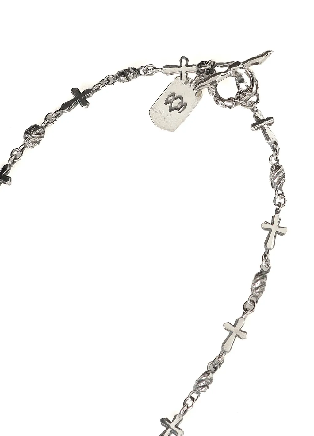 Silver950 Scull Heart Dagger Pendant