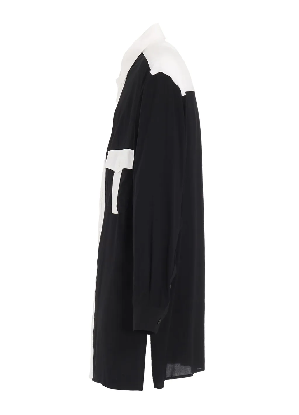 Rayon Monochrome Front Patch Shirt