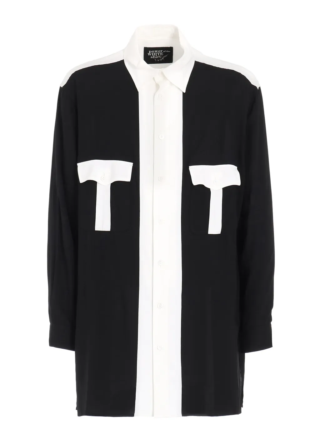 Rayon Monochrome Front Patch Shirt