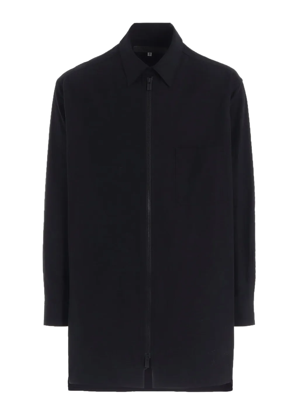 Cotton Flannel Chain Stitch Front Zip Shirt
