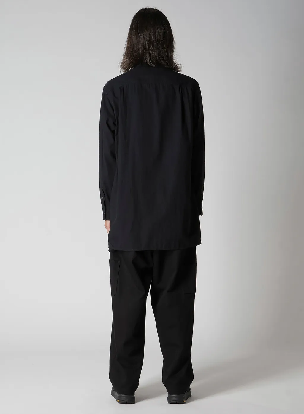 Cotton Flannel Chain Stitch Front Zip Shirt