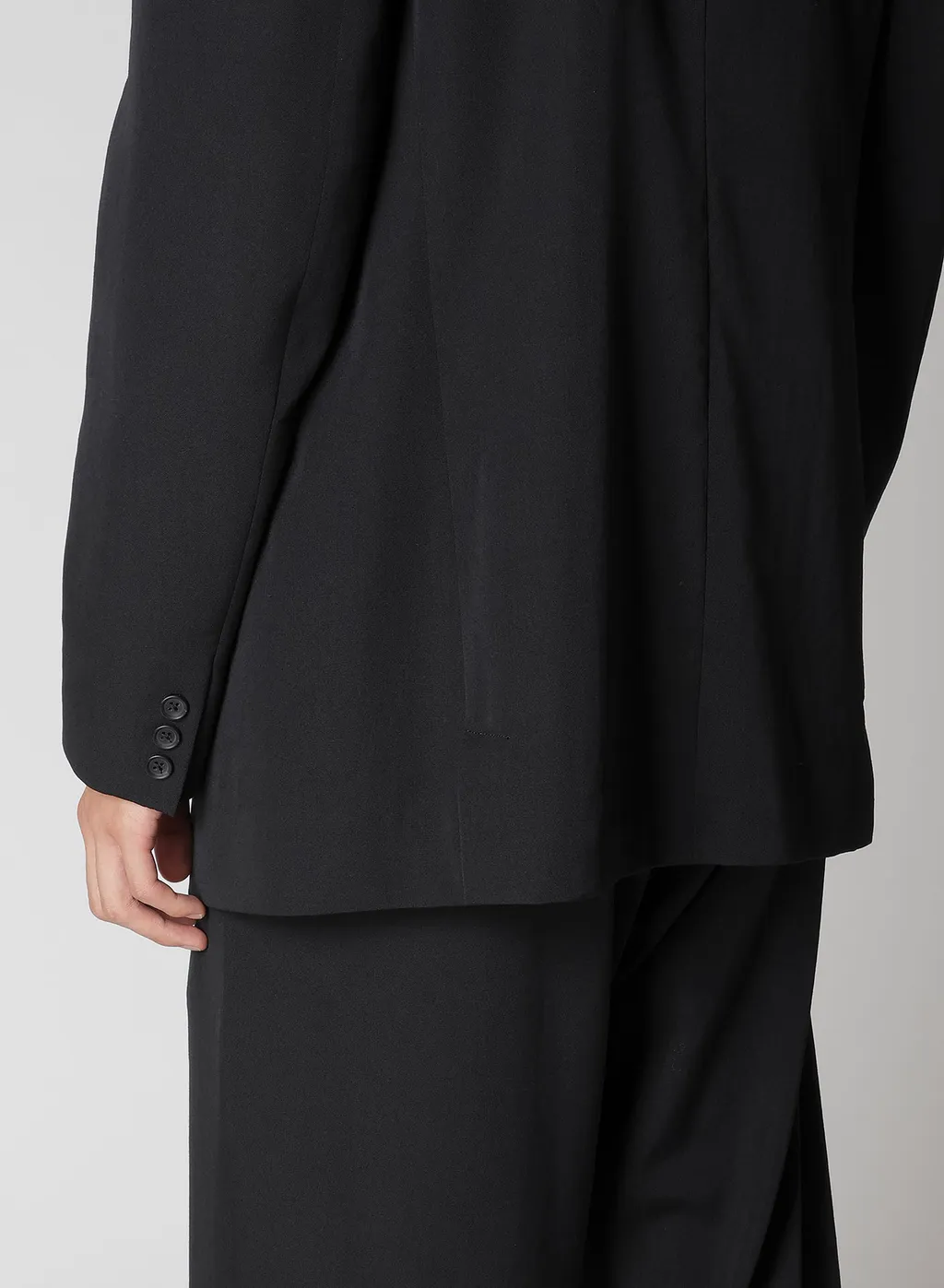Wool Gabardine Left And Right Change Pocket Jacket