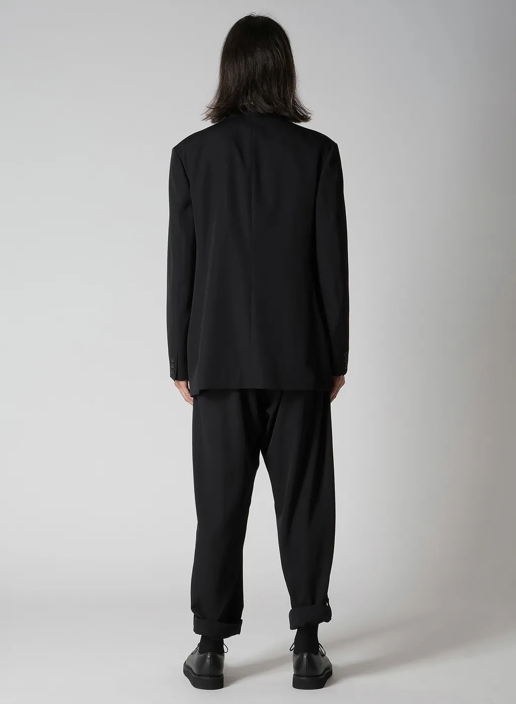 Wool Gabardine Left And Right Change Pocket Jacket