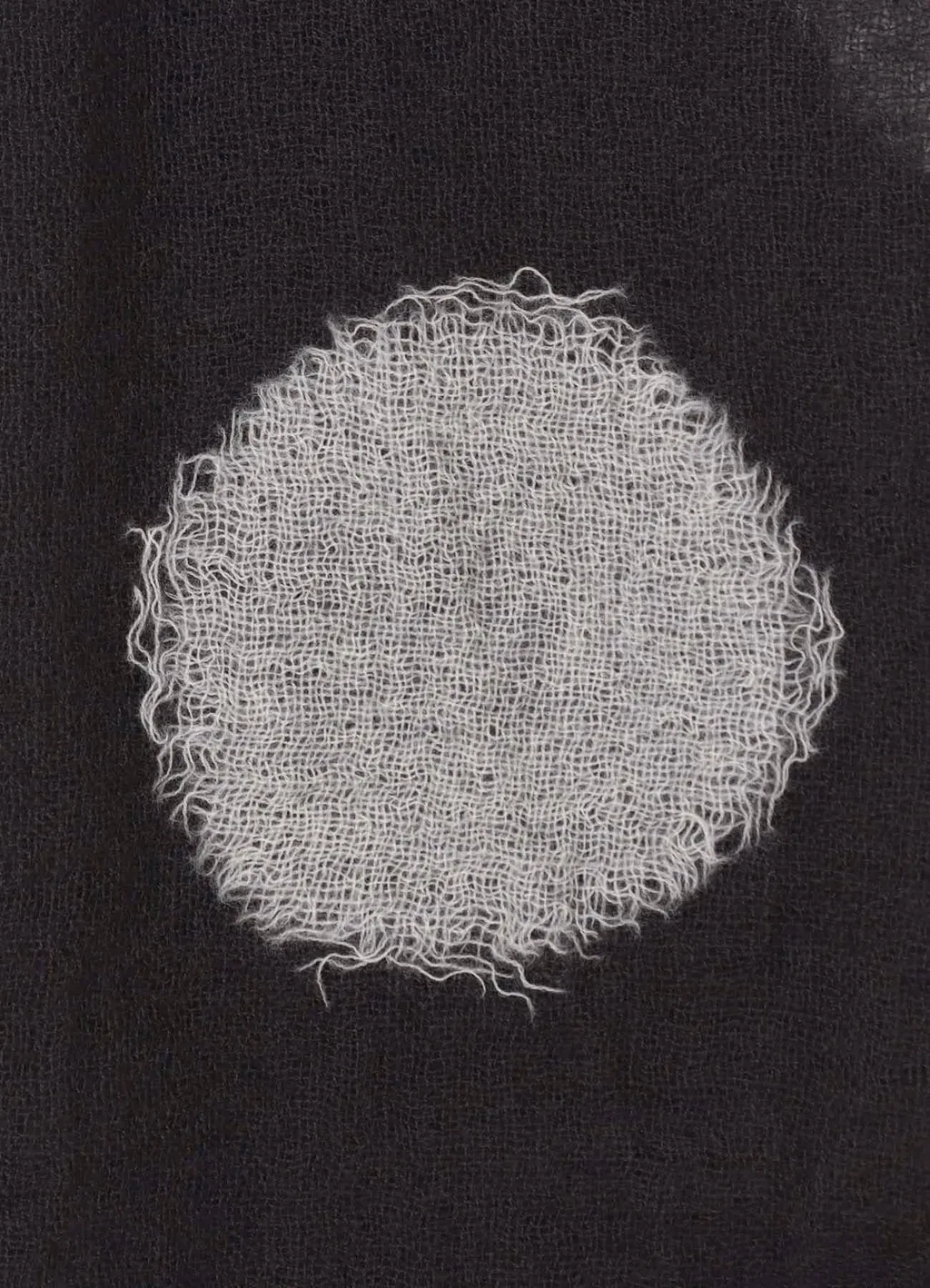 Wool Gauze Needle Punch Dot Stole